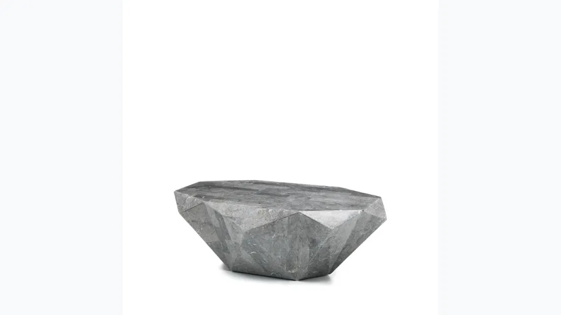 Tavolino in pietra fossile Diamond Medium di Stones
