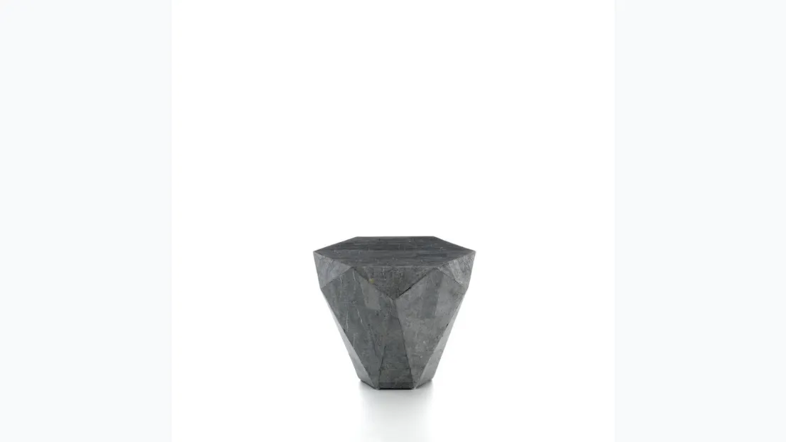 Tavolino Diamond Small in pietra fossile di Stones