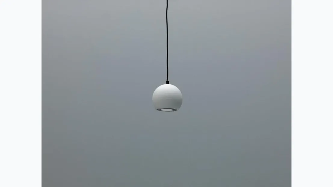 Lampada a sospensione Tenis in metallo verniciato Bianco di Stones