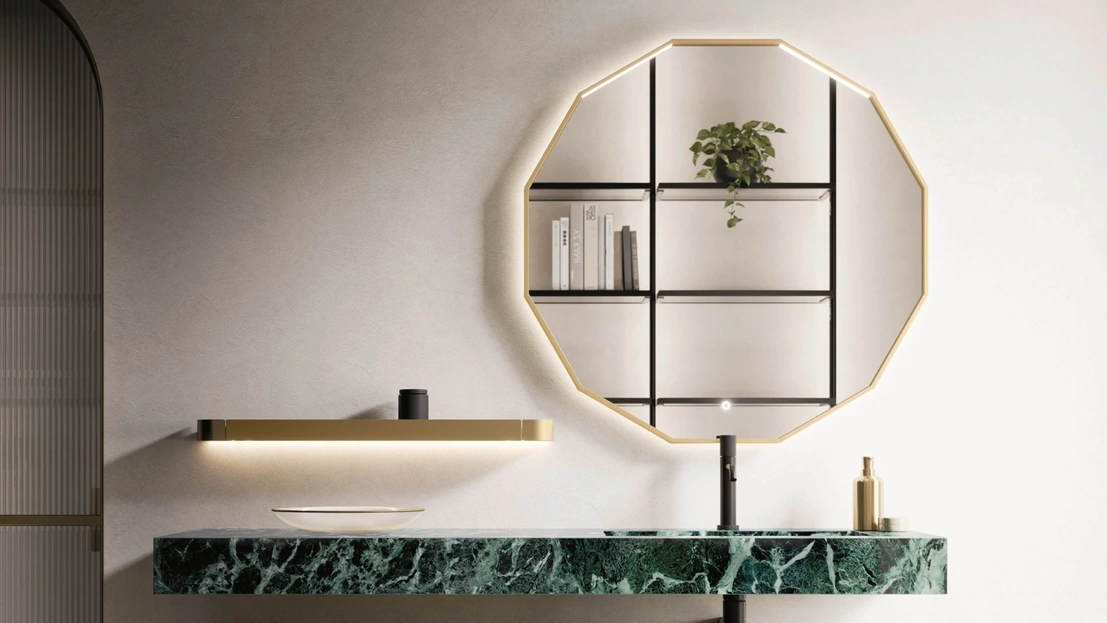 Mobile da Bagno sospeso Decor Precious gold di Arbi