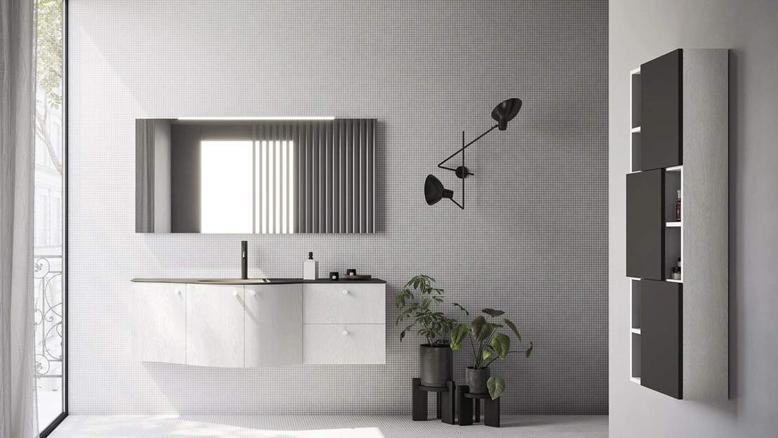 Mobile da Bagno Ho-me plus curvo 57 di Arbi