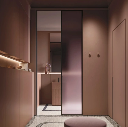 Mobile da Bagno a terra salvaspazio Over 05 in laccato con monolite in gres di Arbi