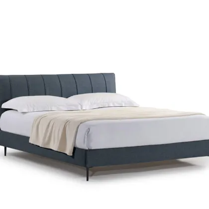 Letto in tessuto con testiera Teo di Salvetti