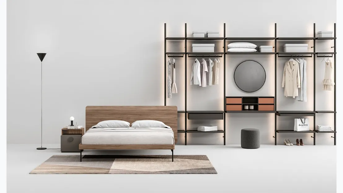 Letto in Noce Canaletto Signo di Cinquepuntozero