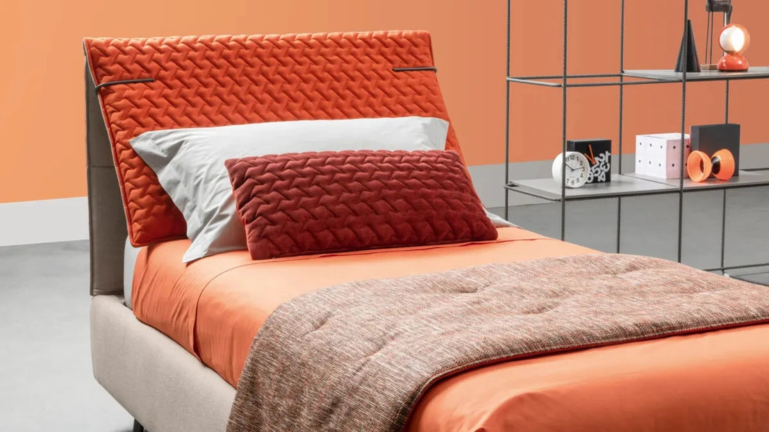 Letto singolo con testiera Spin di Bside