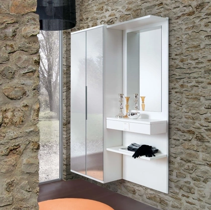 Mobile ingresso sospeso con ante a specchio Family F09 di Maconi
