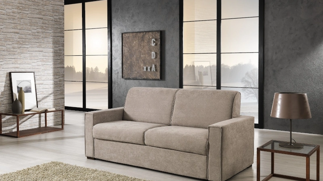 Divano Letto in tessuto con bordi in contrasto Vesuvio di Hoppla