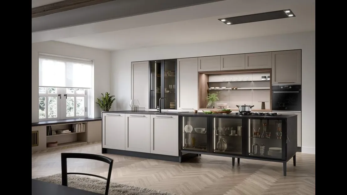 Cucina Moderna con isola Clio Composizione 03 di Prima Cucine