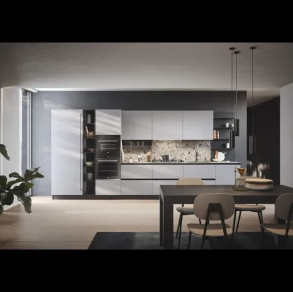 Cucina Moderna lineare Domino Composizione 09 di Prima Cucine