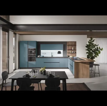Cucina Moderna con penisola Luce Composizione 06 di Prima Cucine