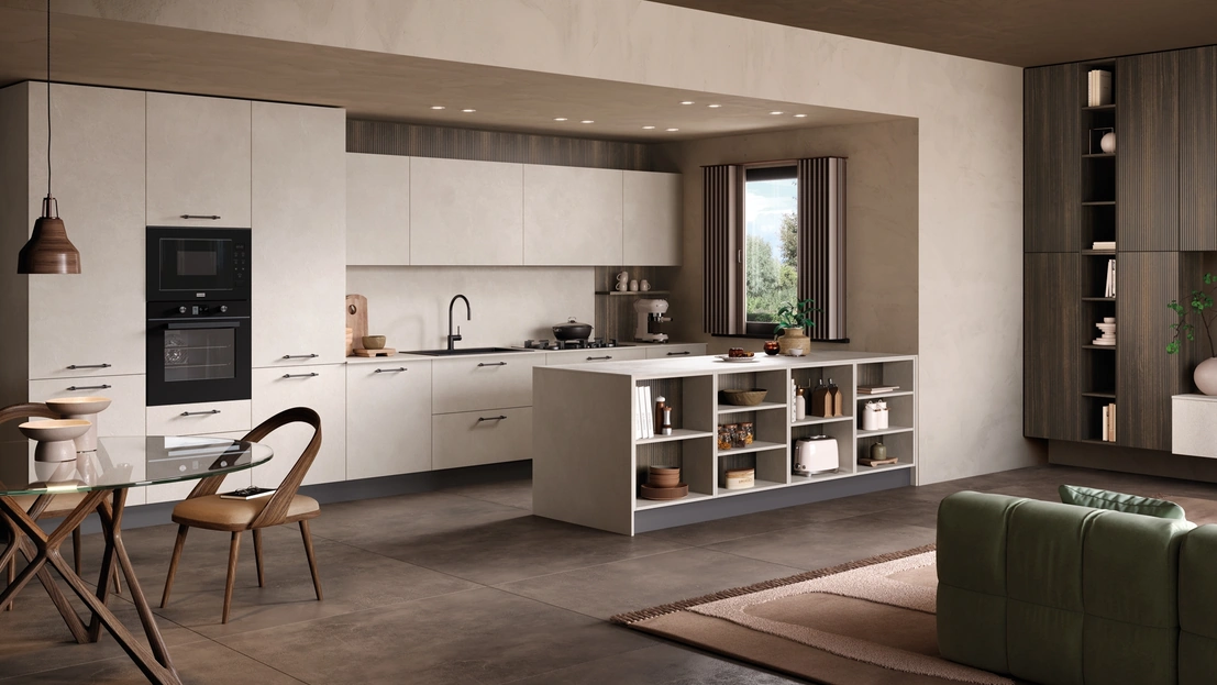 Cucina Moderna con penisola Materia 05 di Essebi