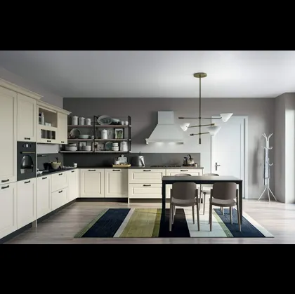 Cucina Moderna angolare Maya Composizione 04 in legno laccato di Prima Cucine