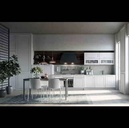 Cucina Moderna lineare Maya Composizione 05 in legno laccato di Prima Cucine