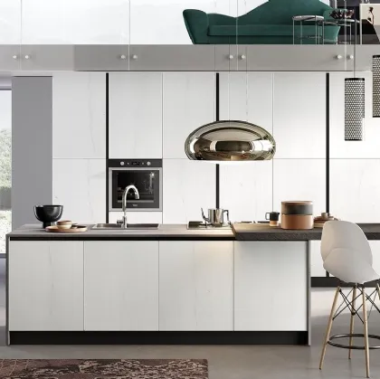 Cucina Moderna con isola Nala in rovere pietra di Mobilturi