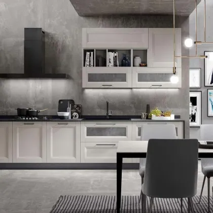 Cucina Moderna Nina in legno massello laccato tortora di Mobilturi