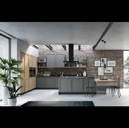 Cucina Moderna Noah Composizione 01 in legno laccato di Prima Cucine