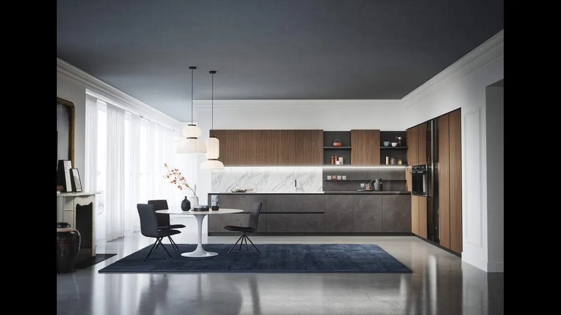 Cucina Moderna angolare Domino Composizione 05 di Prima Cucine