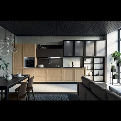 Cucina Moderna lineare Noah Composizione 03 in legno di Prima Cucine